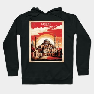 Edirne Turkey Sunset Vintage Retro Travel Tourism Hoodie